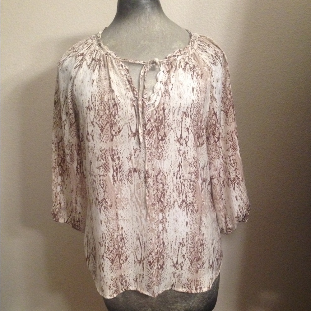 Snakeskin print blouse